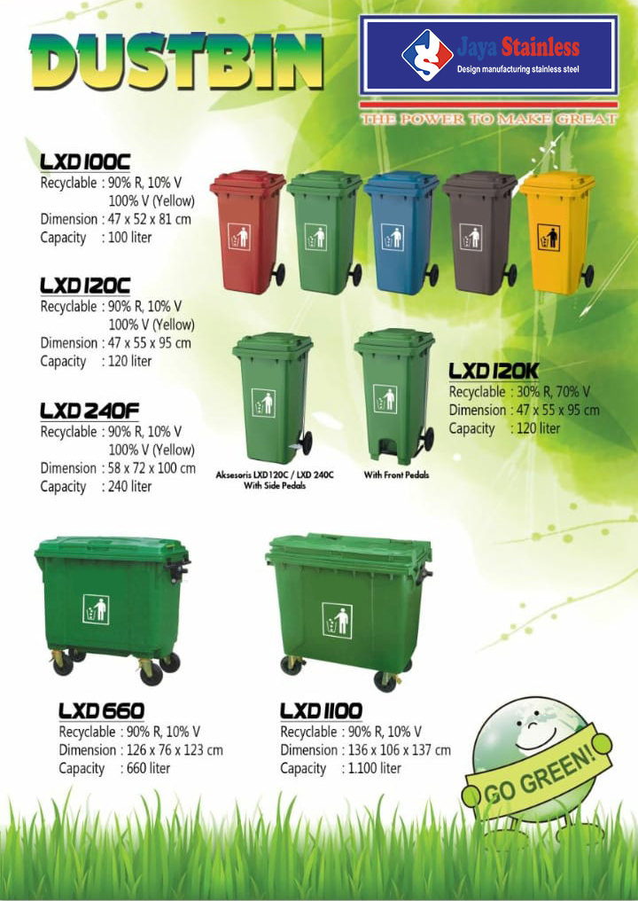 Katalog Tempat sampah plastik HDPE JS