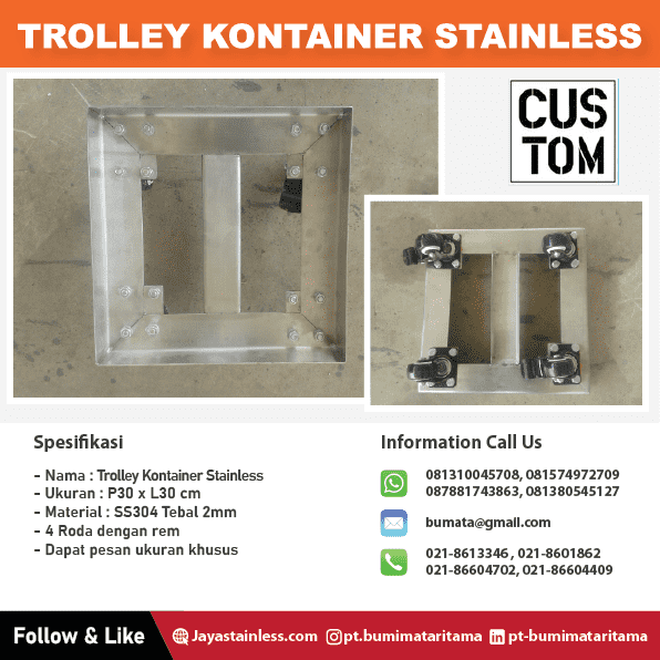 Trolley kontainer stainless